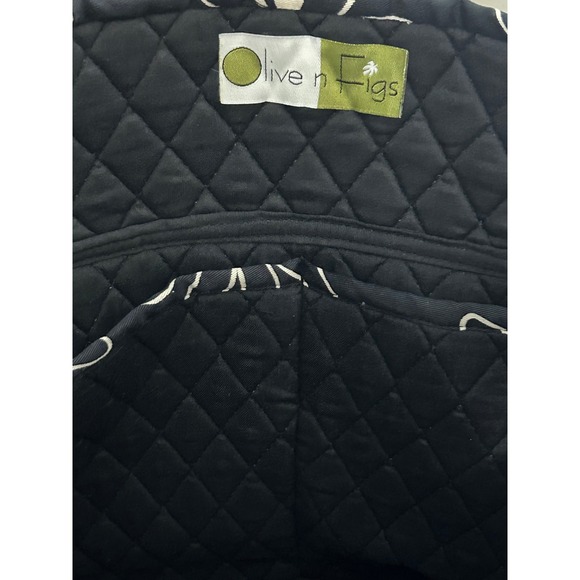 Olive n Figs Black Floral Quilted Crossbody Bag Travel Messenger Purse - Picture 5 of 5